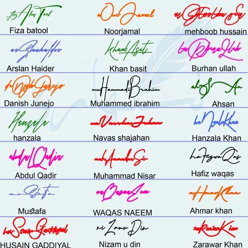 Professional Style Handwritten Signature Collection