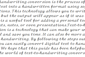 Transforming Text to Handwriting: A Comprehensive Guide